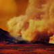 Artist’s conception of a dust storm on Titan.